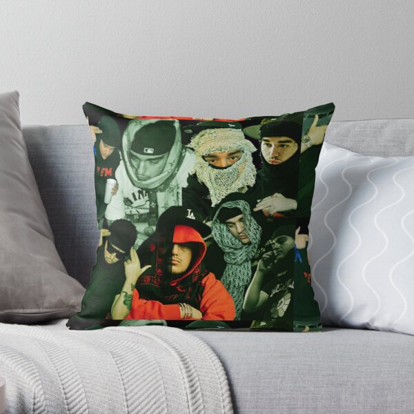 Yeat tribute collage poster design 2022 Throw Pillow RB1312 product Offical yeat Merch