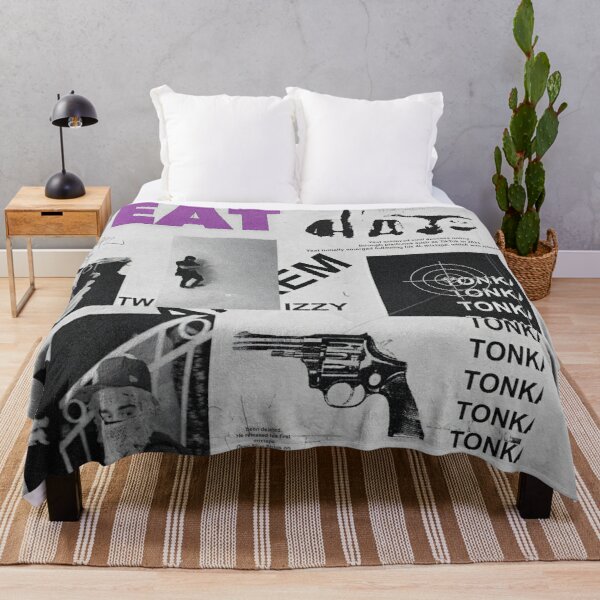 Yeat Tonka Twizzy Retro Black And White Graphics Throw Blanket RB1312 product Offical yeat Merch